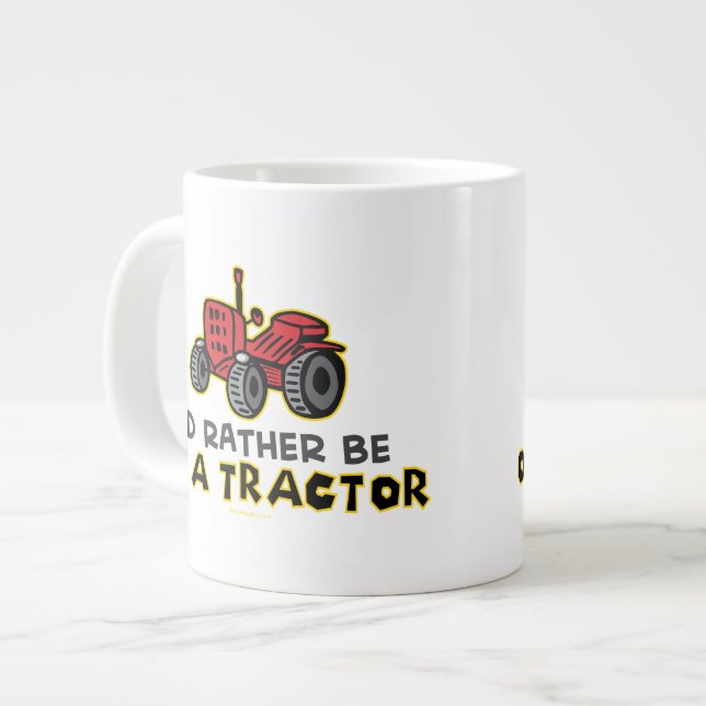 Funny Tractor Large Coffee Mug (Front Left)
