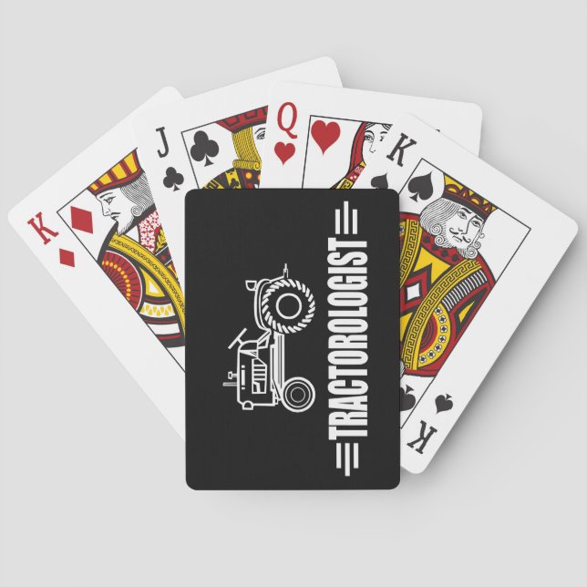 Funny Tractor Playing Cards (Back)