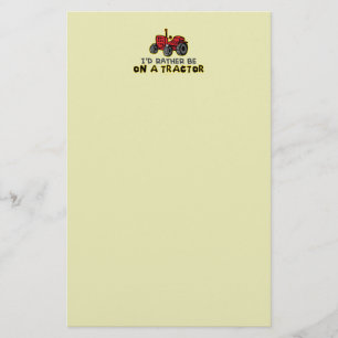 Funny Tractor Stationery
