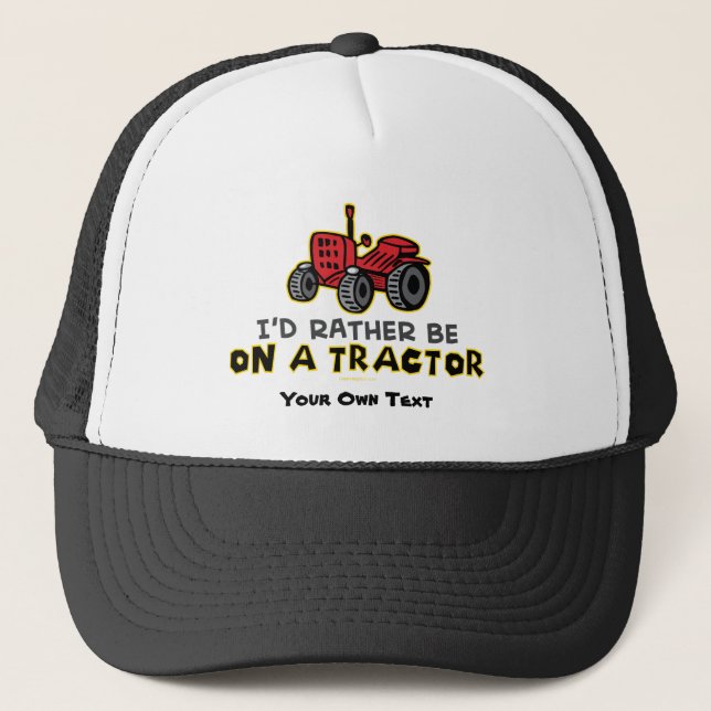 Funny Tractor Trucker Hat (Front)