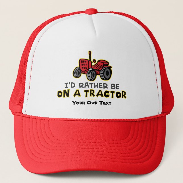 Funny Tractor Trucker Hat (Front)