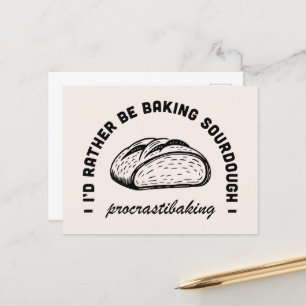 Funny tradwife stay at home mum baking quotes postcard