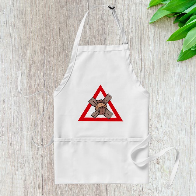 Funny Traffic Jam Knot Warning Road Sign  Standard Apron (Creator Uploaded)
