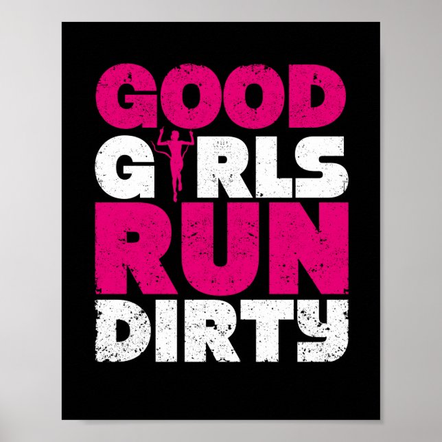 Funny Trail Running Jogging Runner Girl Good Poster (Front)
