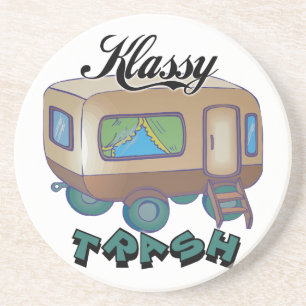 Funny Trailer Park Sandstone Coaster