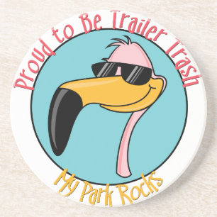 Funny Trailer Park Sandstone Coaster