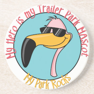 Funny Trailer Park Sandstone Coaster