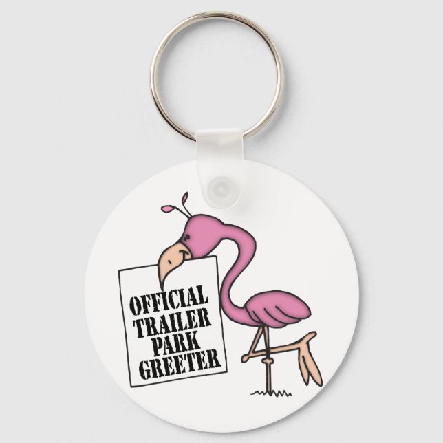 Funny Trailer Park Shirt Key Ring (Front)