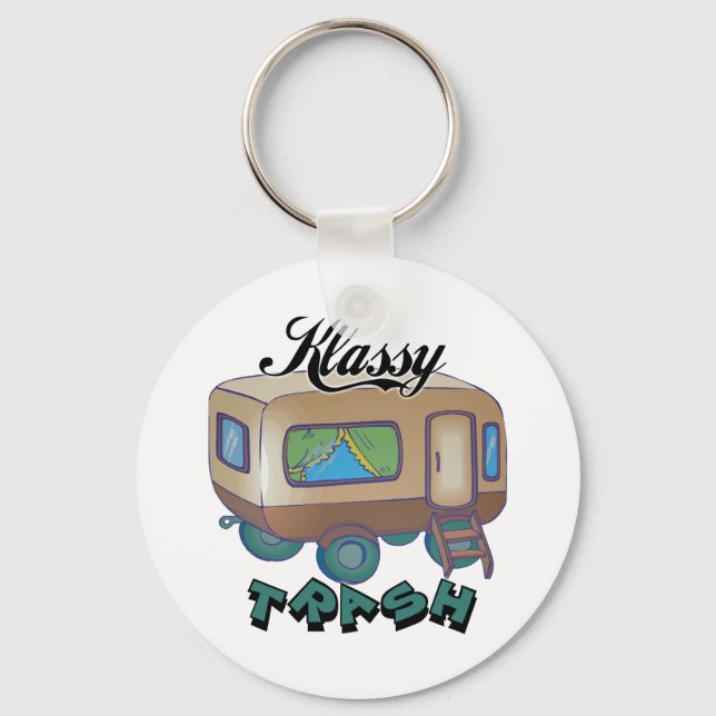 Funny Trailer Park Shirts and Gifts Key Ring (Front)