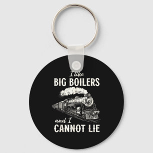 Funny Train Big Boilers Steam Locomotive Freight  Key Ring