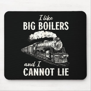 Funny Train Big Boilers Steam Locomotive Freight Mouse Pad
