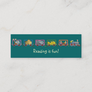 Funny train bookmark calling card