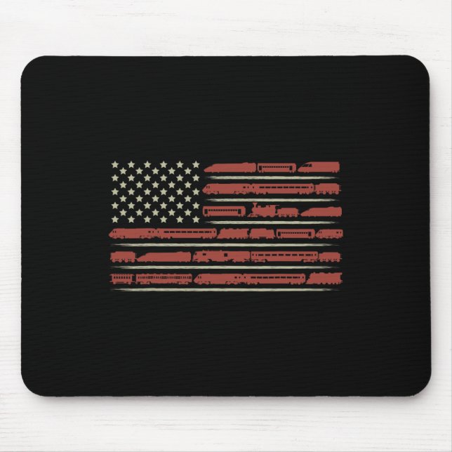Funny Train Collector Gift Adults Conductor Model  Mouse Pad (Front)