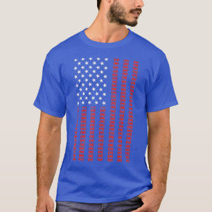 Funny Train Lover Gift Cool American Flag Model T-Shirt