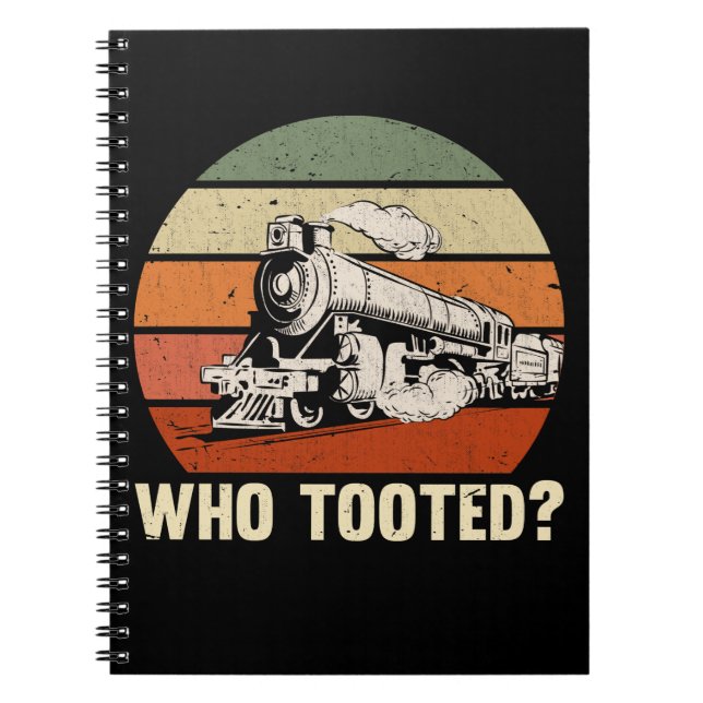 Funny Train Railroad Quote Railfan Notebook (Front)