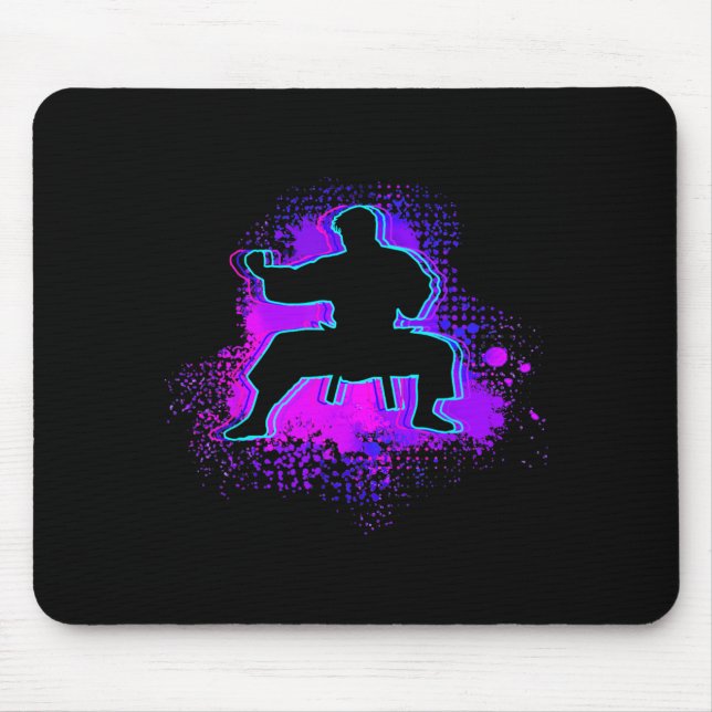 Funny Training Fighter Graphic Martial Arts Men Mouse Pad (Front)