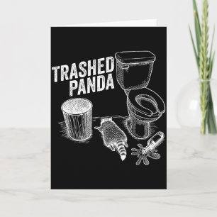Funny Trashed Panda Drunk Raccoon Meme Alcohol Lov Card