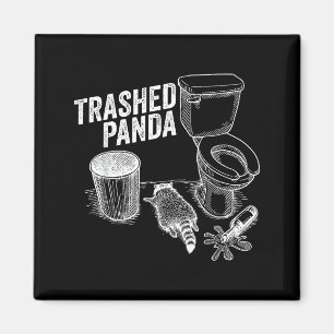 Funny Trashed Panda Drunk Raccoon Meme Alcohol Lov Magnet