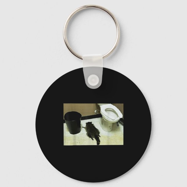 Funny Trashed Panda Drunk Racoon  Key Ring (Front)