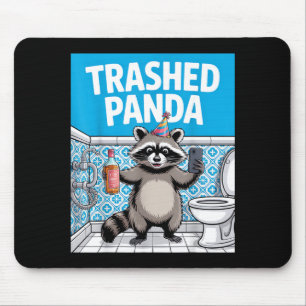 Funny Trashed Panda Raccoon Gets Drunk 1ff512797a7 Mouse Pad