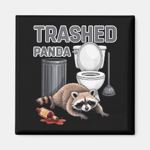 Funny Trashed Panda Raccoon Gets Drunk  Magnet