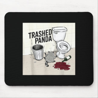 Funny Trashed Panda Racoon Gets Drunk Mouse Pad