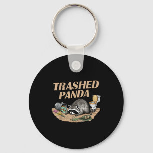 Funny Trashed Panda Racoon Gets Drunk Racoon Meme Key Ring