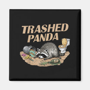 Funny Trashed Panda Racoon Gets Drunk Racoon Meme Magnet