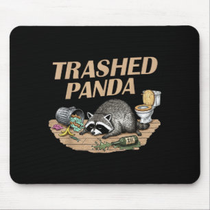 Funny Trashed Panda Racoon Gets Drunk Racoon Meme  Mouse Pad