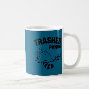 Funny trashed panda racoon gets humourous animal coffee mug