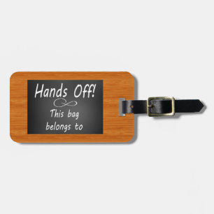 Funny travel hands off luggage tag