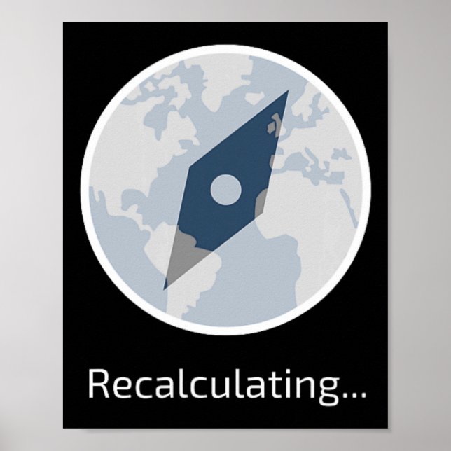 Funny Travel Icon For Travelling Hiking Or Camping Poster (Front)