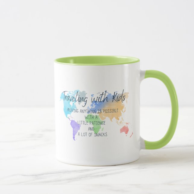 Funny "Travelling with Kids"  Mug (Right)