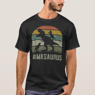 Funny Tre Dino Mamasaurus Rawr , 2 Kids Dinosaur M T-Shirt