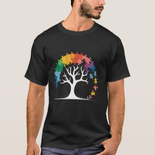 Funny Tre Of Life Autism Awareness Month Funny ASD T-Shirt
