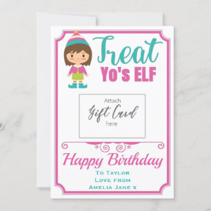 Funny Treat Yo'sELF Birthday Gift Card Holder