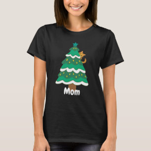Funny Tree Cat Christmas Holiday Family T-Shirt