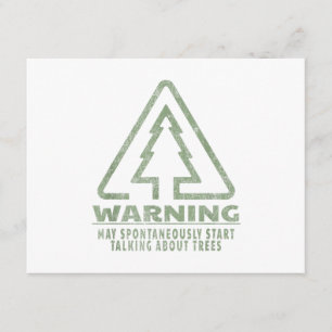 Funny Tree Lover Warning Quote Forestry Students T Enclosure Card