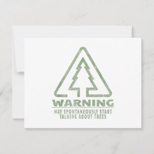 Funny Tree Lover Warning Quote Forestry Students T Thank You Card