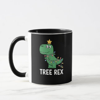 Funny Tree Rex Christmas Dinosaur Holiday Pun Mug