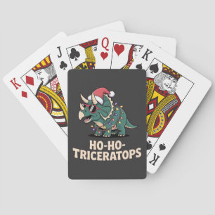 Funny Tree Rex Dinosaur Holiday Humour Playing Cards