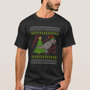 Funny Tree Rex Ugly Christmas Sweater Lights Trex 