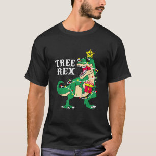 Funny Tree Rex With Christmas Lights Dinosaur Chri T-Shirt