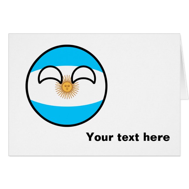 Funny Trending Geeky Argentina Countryball (Front Horizontal)