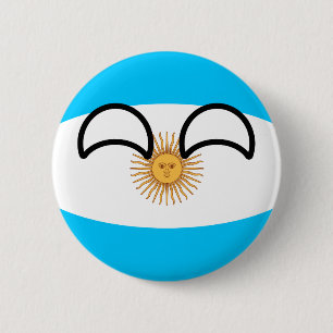 Funny Trending Geeky Argentina Countryball 6 Cm Round Badge