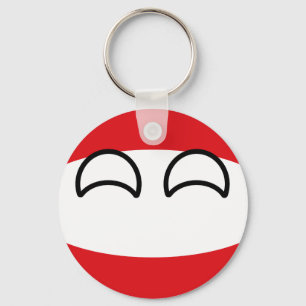 Funny Trending Geeky Austria Countryball Key Ring