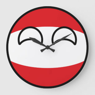 Funny Trending Geeky Austria Countryball Large Clock
