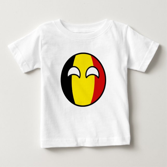Funny Trending Geeky Belgium Countryball Baby T-Shirt (Front)