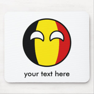 Funny Trending Geeky Belgium Countryball Mouse Pad