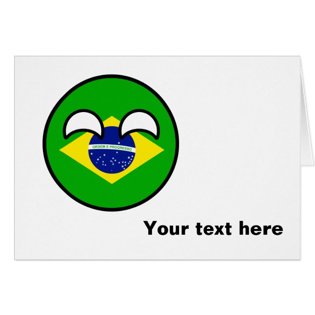Funny Trending Geeky Brazil Countryball (Front Horizontal)